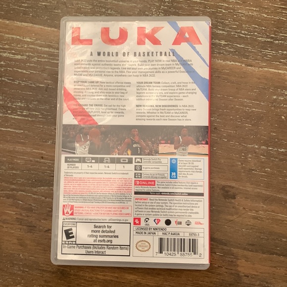 Nintendo Switch NBA 2K22 Game, Used, Excellent Condition - Picture 2 of 4